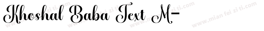 Khoshal Baba Text M字体转换
